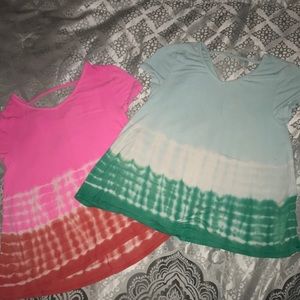 **LOT OF 2**💞JUSTICE GIRLS TYE DYE SWING TOP💞